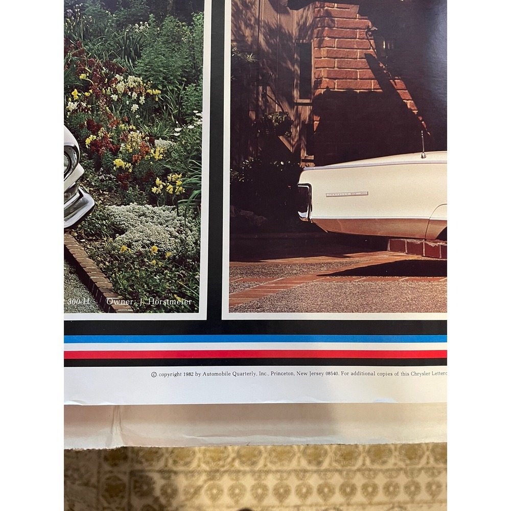 Vintage 1978 Automobile Quarterly Poster Chrysler 300 Letter Cars NEW NOS - Picture 5 of 6
